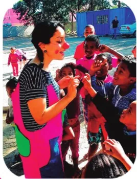 Ana Luísa em trabalho voluntário na África, 2016