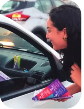 Ana Luísa em campanha na sua primeira eleição, 2018