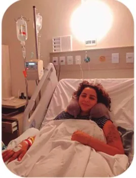 Ana Luísa internada em leito hospitalar, 2020